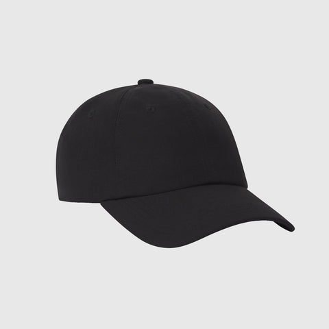Black Anytime Hat with adjustable Velcro strap, waterproof and lightweight.