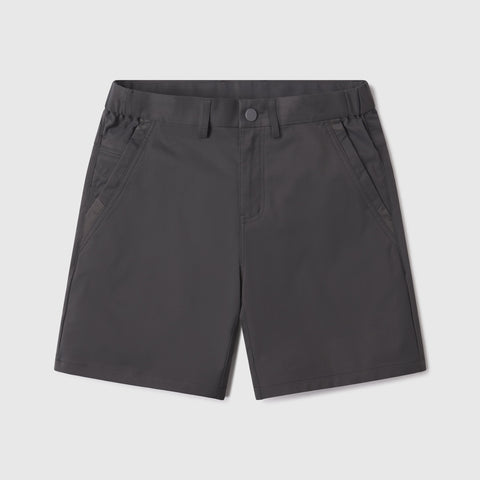 Jetsetter Tech Short in grey with innovative fabric and consistent fit.