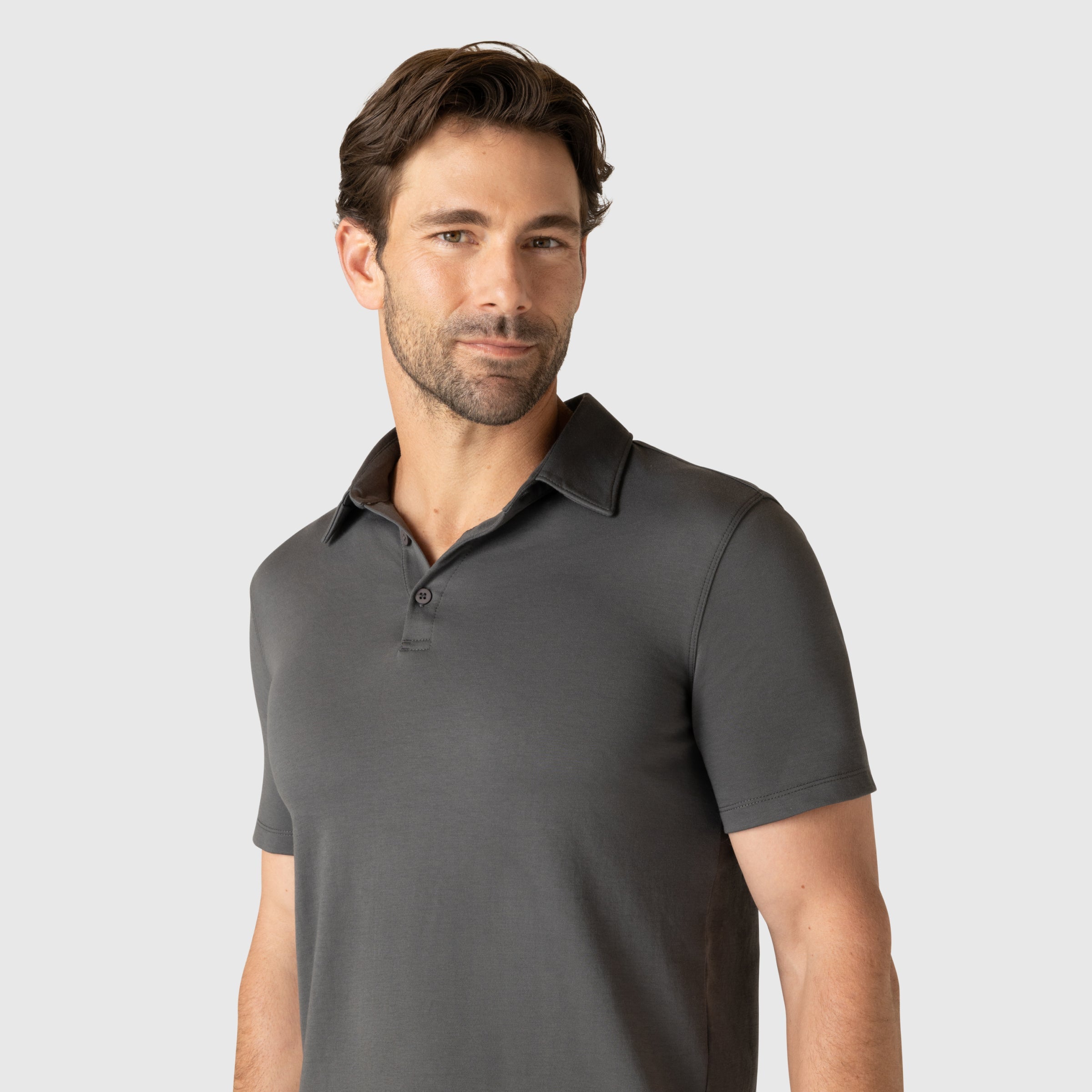 Modern Tech Polo with tailored fit and structured collar for enhanced comfort and style.