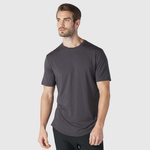 The Anytime Tee in Charcoal Gray, product image.