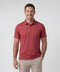 A man wearing the Clubhouse Performance Polo in Red Brickline