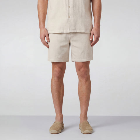 The Getaway Linen Kit linen short in Canvas.