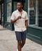 Lifestyle shot of the Jetsetter Tech Short 9 inches in Deep Blue