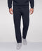 Midnight navy sweatpants and matching hoodie, shown from the front at the waist down.