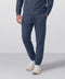 A man wearing the Sandwash Jogger in Tidal Blue, front view.