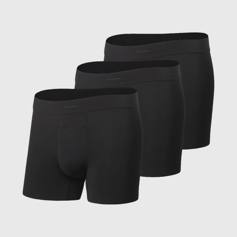 3-pack of Jetsetter Boxer Briefs made with smooth black MicroModal fabric.