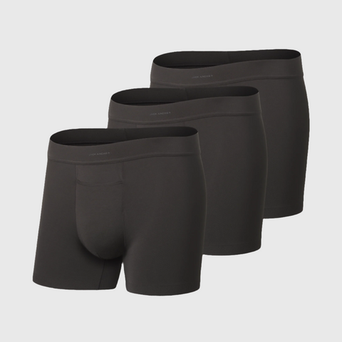 Jetsetter Boxer Brief 3-Pack in black with Zero-G pouch and MicroModal fabric.