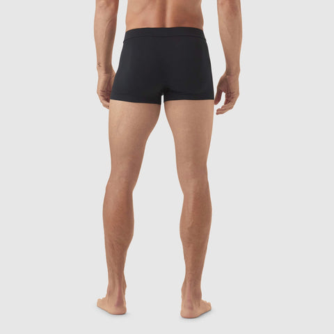 Back view of man wearing Jetsetter Boxer Briefs in smooth MicroModal fabric.