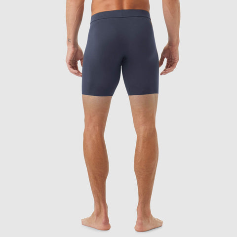 Jetsetter Boxer Brief in navy, featuring MicroModal fabric and Zero-G Pouch, shown from the back.
