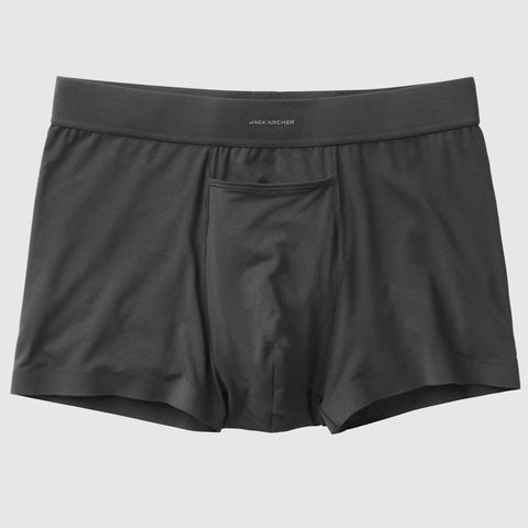 Jetsetter Boxer Brief in MicroModal fabric, featuring Zero-G pouch and horizontal fly for comfort and ease.