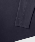 Precision Long Sleeve Tee in dark fabric showing soft organic cotton texture.