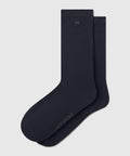 Soft, silky black Anytime Socks made from premium Pima cotton.