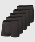 Jetsetter Boxer Brief 5-Pack in black, featuring MicroModal fabric, Zero-G Pouch, and flat leg seams for comfort.