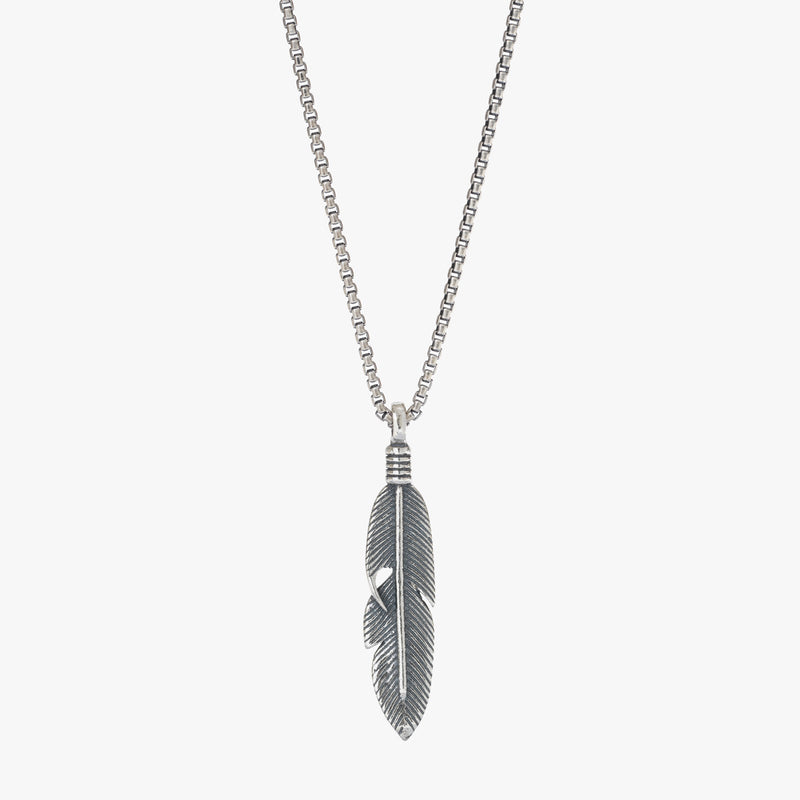 ["Sterling Silver Feather Necklace"]
