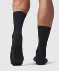 Premium Anytime Socks in black, made from soft Pima cotton, providing durability and breathability.