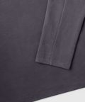 Precision Long Sleeve Tee in dark fabric, showing soft organic cotton material.