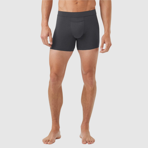 Jetsetter Boxer Brief in black, featuring a comfortable Zero-G Pouch and anti-odor MicroModal fabric.