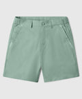 Mint green Jetsetter Tech Short with innovative fabric for consistent fit.
