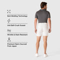 Jetsetter Tech Short with innovative fabric and consistent fit, featuring butt-molding technology and anti-crush gusset.