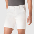 Jetsetter Tech Short in white, featuring innovative fabric and consistent fit.