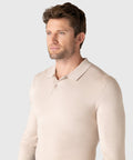 Versatile Legacy Polo Sweater in premium viscose blend knitwear.