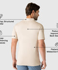 Tech Polo with crisp collar, posture-improving seam, and bicep-enhancing sleeves.