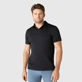 Man wearing Golf Game Essentials polo in deep blue and pants in Bering Sea color.