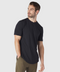 A man wearing the Anytime Tee in Deep Blue, front view.