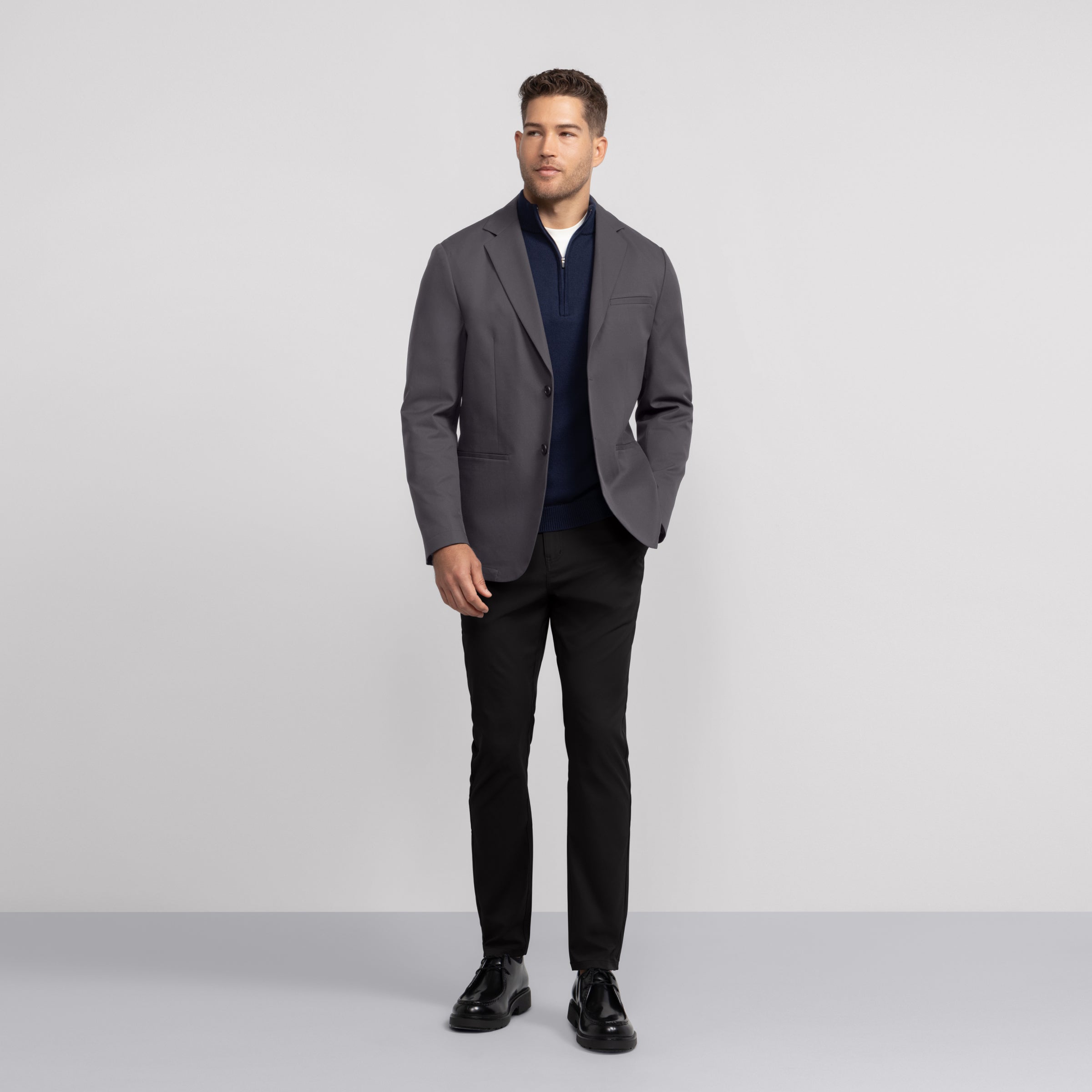Jetsetter Blazer in Charcoal Gray | Men's Stretch Blazer – Jack Archer