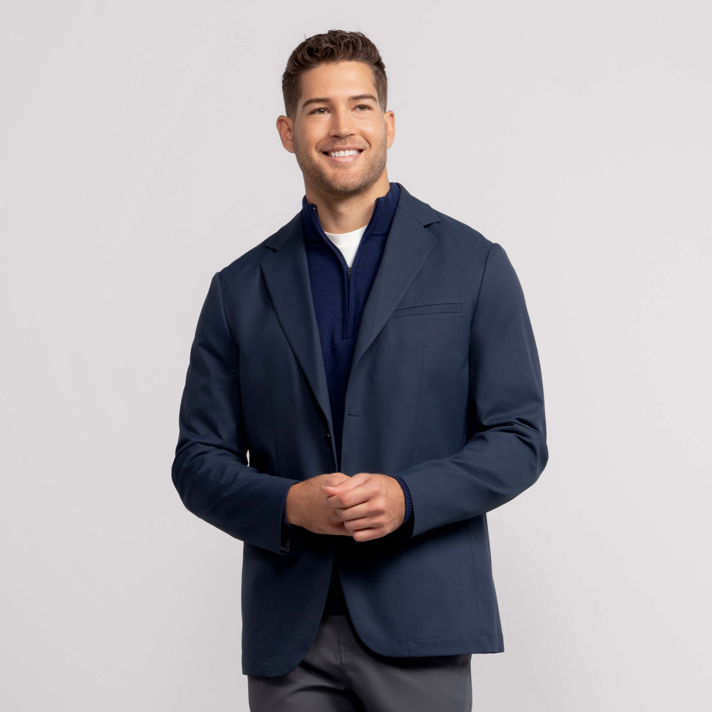 Jetsetter Blazer in Deep Blue | Men's Stretch Blazer – Jack Archer