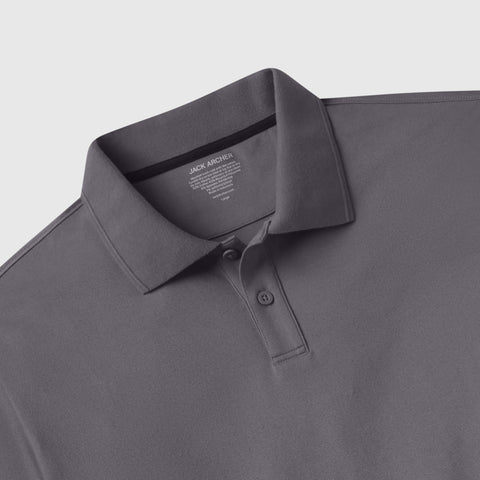 Clubhouse Pique Polo -- Charcoal Gray