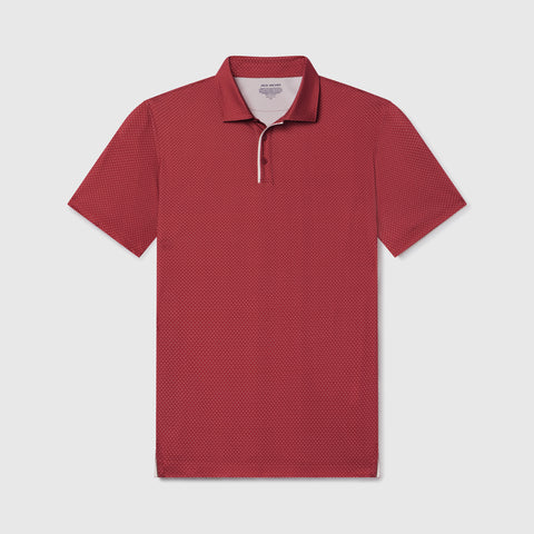 Clubhouse Performance Polo -- Red Brickline