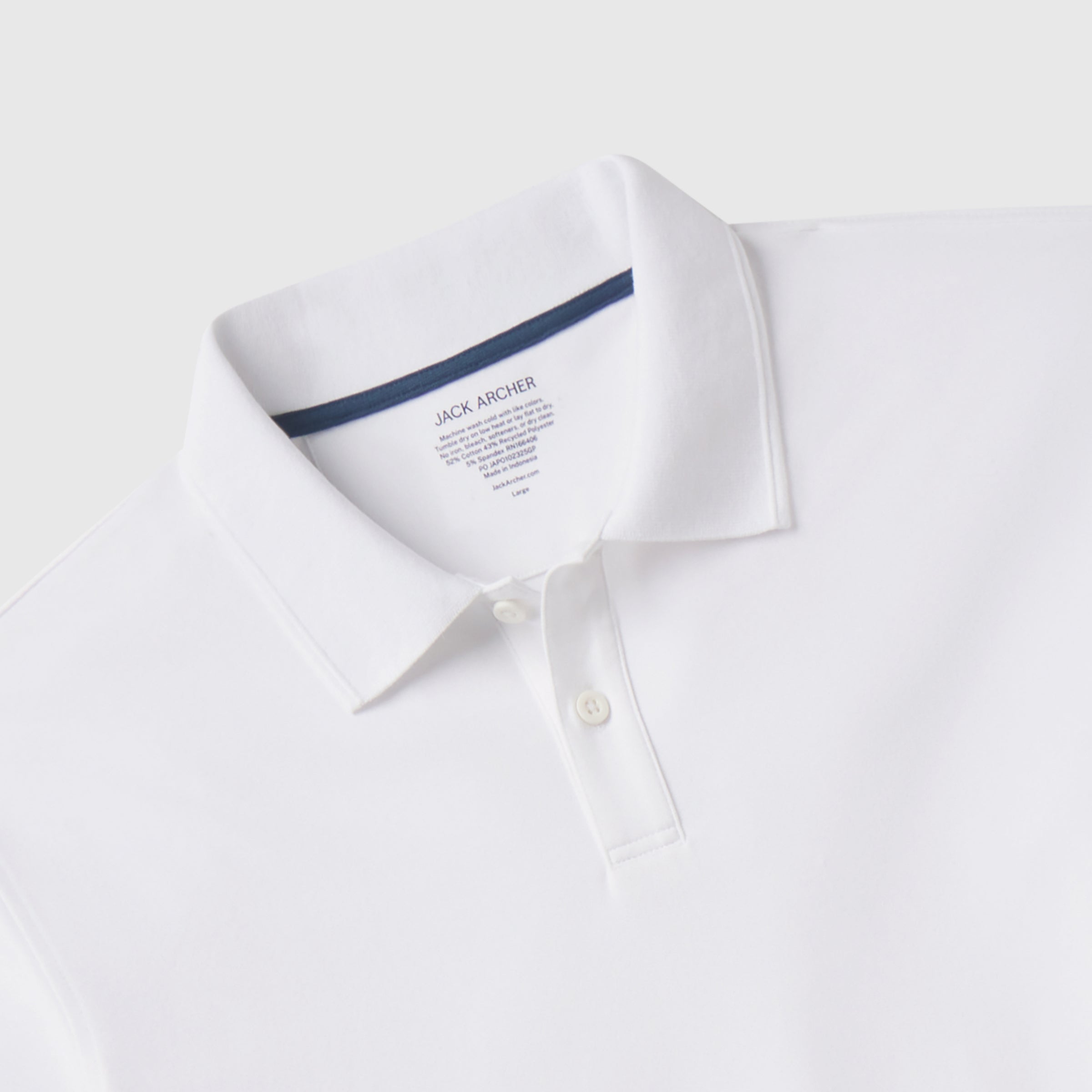 CupNoodle × CLUBHAUS Polo - White XL Clubhouse Pique Polo | Men's Everyday Polo Shirt | Jack Archer