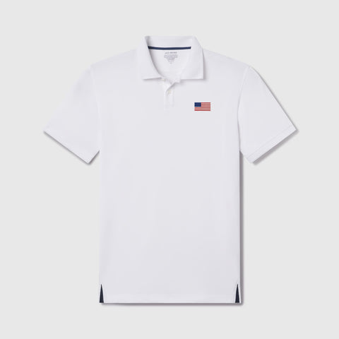 Clubhouse Pique Polo - USA Flag