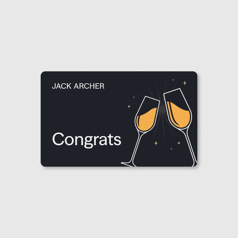 The Jack Archer Digital Gift Card, Congrats design.