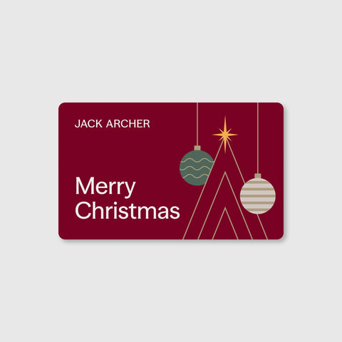 The Jack Archer Digital Gift Card, Merry Christmas design.
