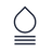 Stain repellent icon: water droplet above fabric lines