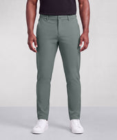 The Jetsetter Tech Pant in Storm Green, front view