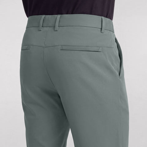 Back view of the Jetsetter Tech Pant Straight Fit in Storm Green