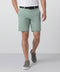 A man wearing the Jetsetter Tech Short 7" in Sage Green