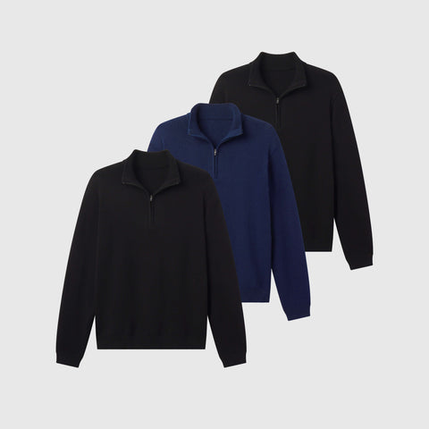 Jetsetter Quarter-Zip Sweater 3-Pack