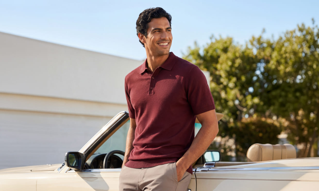 Men's Legacy Resort Polo Cotton Cashmere | Jack Archer