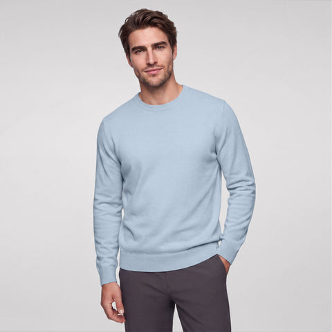 Anytime Crewneck Sweater -- Mist Blue