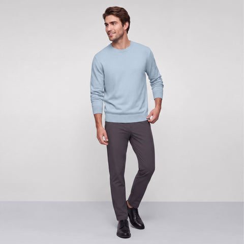 Anytime Crewneck Sweater -- Mist Blue