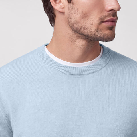Anytime Crewneck Sweater -- Mist Blue