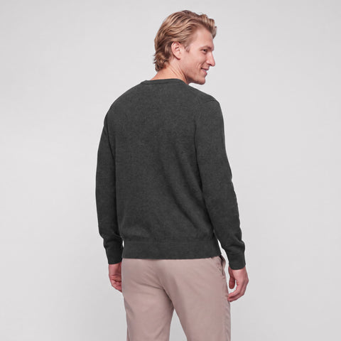 Anytime V-Neck Sweater -- Dark Heather Gray