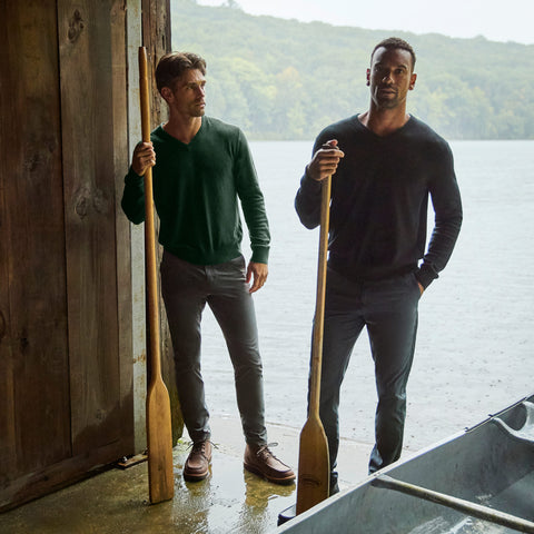 Anytime V-Neck Sweater -- Pine Grove