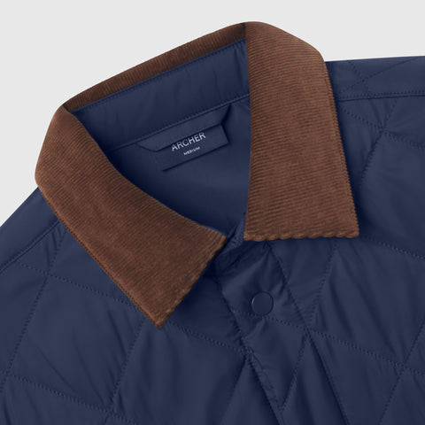 Ashford Quilted Jacket -- Deep Blue