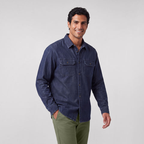 Chambray Shirt -- Dark Wash