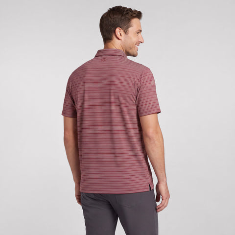 Clubhouse Performance Polo -- Maroon Stripe